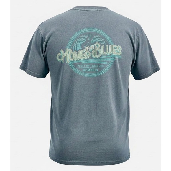 Comfort Colors Other - Comfort Colors Memphis Home of the Blues Graphic T-Shirt Blue Gray Mens XL